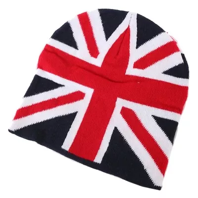 Unisex Union Jack Beanie Hats UK Flag • £3.95