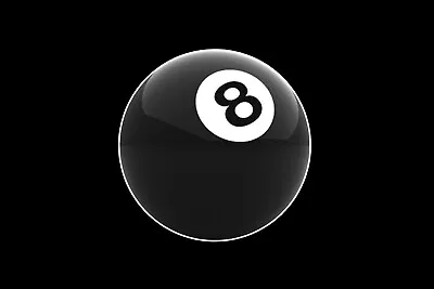 Eightball Decal 3 Inches Round  8ball Sticker For Mcdermott Pool Players • $3.50