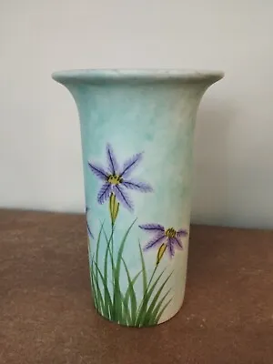 Antique 1920's Art Deco E Radford Burslem Hand Painted Vase 20cm Tall • £27.95