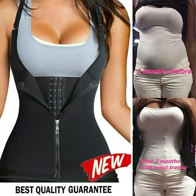 $33.79 • Buy AU Women Waist Trainer Sauna Suits Body Shaper Workout Tank Tops Shapewear Vests