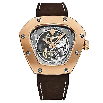 Tonino Lamborghini Men's 'SPYDERLEGGERO' Skeleton Dial Automatic Watch TLF-T06-5 • $2386.70