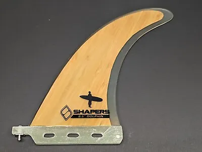 Shapers Surfboard Fin Longboard 8.5  Fiberglass Bamboo New Dolphin TEMPLATE • $44.99