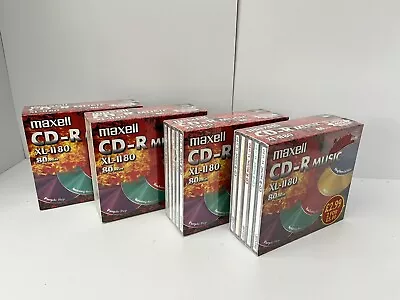 £34.99 • Buy 4x Maxell CD-R Music XL-1180 Audio 80 Mins 5 Pack Colour Mix Recordable Disc