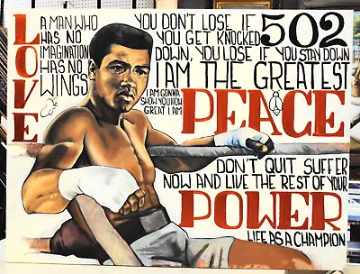 K.O. Lewis  Muhammad Ali  36 X48  Original Acrylic Boxing Portrait Art • $2500