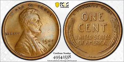 1909 S VDB Small Cents Lincoln Wheat Ears Reverse PCGS VF-30 BN • $1202.50