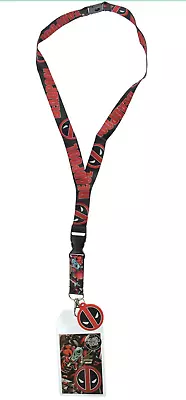 Marvel Deadpool Lanyard W/Collectable Sticker & 2” Rubber Charm • $9.99