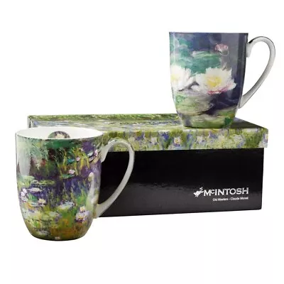 Mcintosh - Monet Water Lilies Mug Pair - Retail $31.95 • $21.40