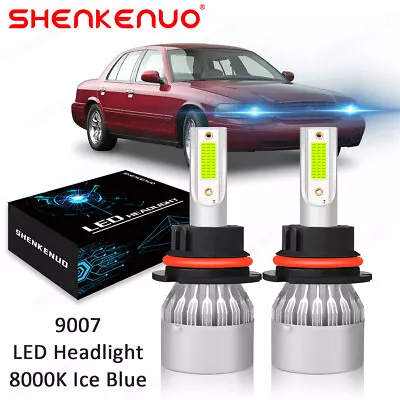 For FORD Crown Victoria 1998-2011 9007 HB5 8000K LED Headlight Bulbs Hi-Lo Beam • $19.19