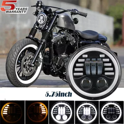 5.75  LED Projector Headlight DRL Hi/Lo Beam Black For Yamaha Vmax 1200 VMX1200 • $36.99