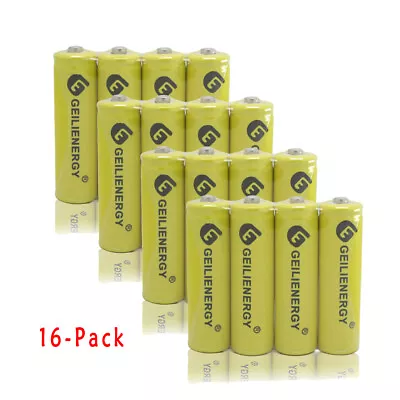 16x AA 2A Size 1.2V Rechargeable Battery For Garden Solar Path Lights Yellow USA • $14.99