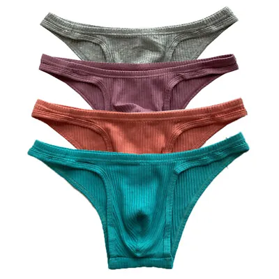$5.02 • Buy Men's Briefs Thongs Underwear Sexy Pouch Bikini Underpants Panties Undies Cotton