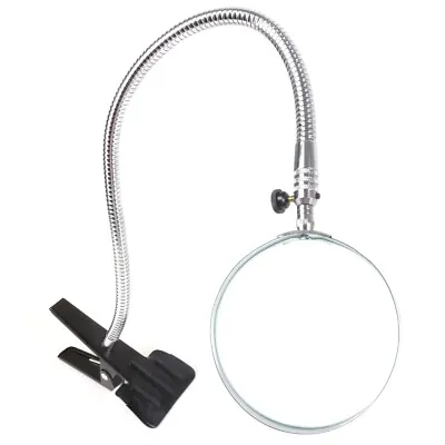 LARGE CLAMP STAND DESKTOP X3 MAGNIFYING GLASS Heavy Duty Flexible Desk Magnifier • £15