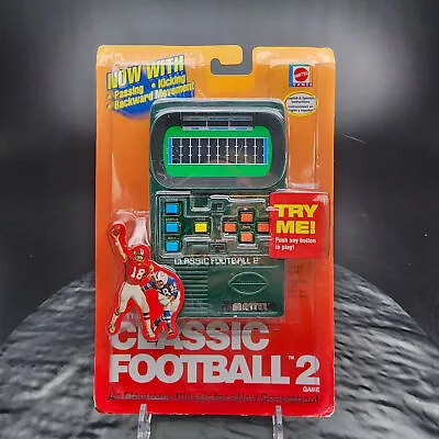 Vintage 2002 Mattel Classic Football 2 Handheld Video Game - New In Package 🎮 • $124.90