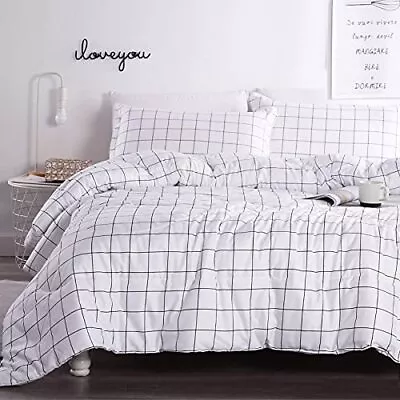  Grid Comforter Set Full Size (79x90 Inch) 3 Pieces(1 Full (79*90 In) White • $71.85