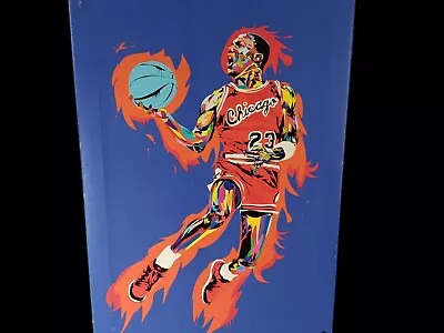 Retro Michael Jordan Chicago Bulls 1985 Graphic Art Painting On Wrapped Canvas  • $174.97