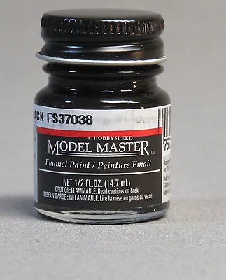 TESTORS PAINT MODEL MASTER FLAT BLACK ENAMEL 1/2oz 14.7ml TES1749 NEW • $19.84