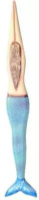 36  Wooden Mermaid Wall Art Beach House Aquatic Tiki Decor Indonesian Crafted • $35.17