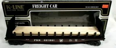 K-line Pennsylvania 50’ Bulkhead Flat Car W/ Logs! O Scale Train Freight Prr • $39.99