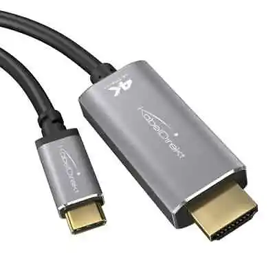 USB C Type C To HDMI Adapter Converter 4K 2M HDTV Cable For HUAWEI Samsung Etc • £7.97