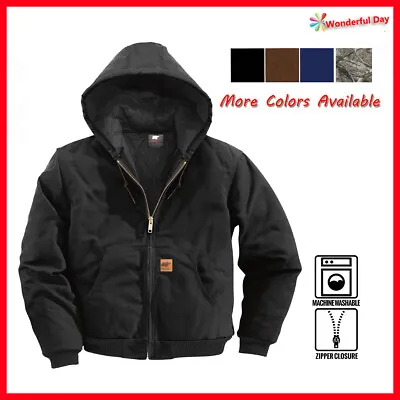 Men Sandstone Canvas Quilted Thermal Lined Active Industrial Winter Duck Jacket  • $53.88