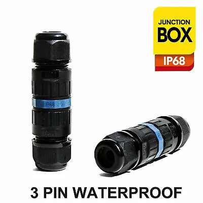 £3.19 • Buy IP68 Waterproof Junction Box Case/Electrical Cable Wire Connector Outdoor 240V