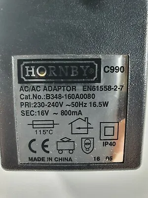 £9.50 • Buy Hornby Scalextric Mains Power Supply Transformer Adaptor  C990  16v