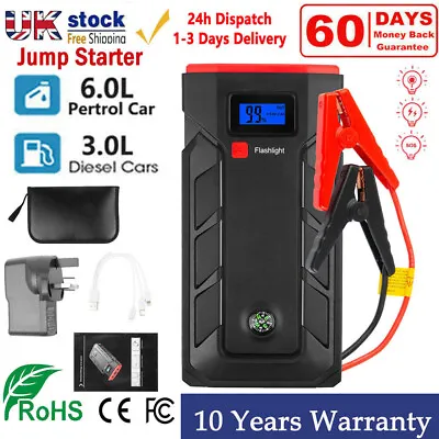 27000mAh USB Car Jump Starter Pack Booster Battery Charger Power Bank UK • £35.14