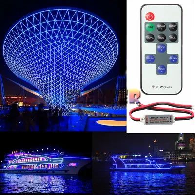 Wireless 5M 16.4 Ft Blue LED Strip Light For Boat Marine Deck Interior Lighting • $7.50