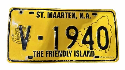 St. Maarten License Plate The Friendly Island Yellow • $15