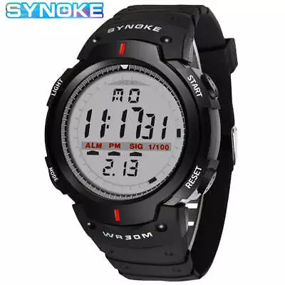 SYNOKE Mens Digital Watch Sports Waterproof • $18.19