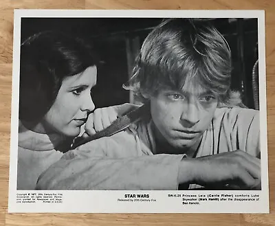 Vintage Rare Star Wars 1977 Princess Leia & Luke Skywalker Promotional B&w Photo • $79.99