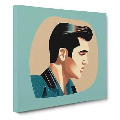 Elvis Mid-Century Canvas Wall Art Print Framed Picture Home Decor Living Room • $37.24