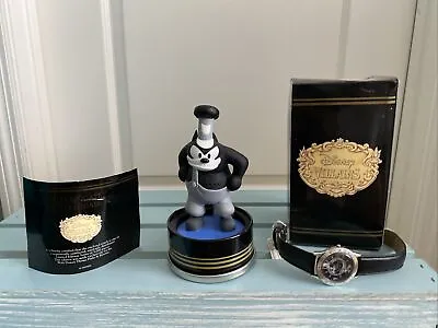 Disney Steamboat Willie Pete  Watch Figurine Villains LE 3000 Never Worn • $65