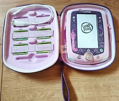 Disney LeapPad2 -  Princess Purple With 4 Games Cartridges And Protective Case. • £50