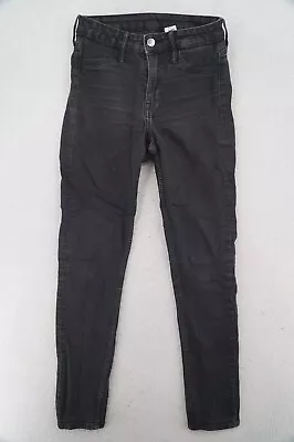 H&M Jeans Womens Size 26 Act 24 X27  Black Skinny Ankle Jegging Stretch Denim • $2.59