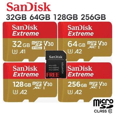 £9.99 • Buy SanDisk Extreme Micro SD SDHC SD XC SDXC 32GB 64GB 128GB 256GB Class 10 U3 Card 