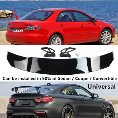 Universal Painted Gloss Black Fit For Mazda 6 03-08 Rear Trunk Spoiler Lip Wing • $102