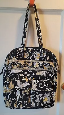 Vera Bradley Yellow Bird Pattern 14  Travel Tote Bag Laptop Case Retired EUC • $27.50