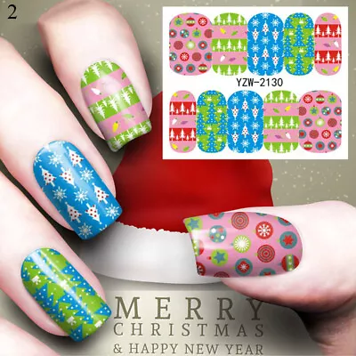 3D Christmas Nail Art Stickers Foil DIY Flower Slider Nail Decoration Beautiful • $0.86