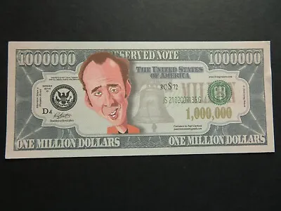 Nicolas Cage One MILLION DOLLARS Novelty Note Fantasy Bill $1000000 USA Gift • £1.29