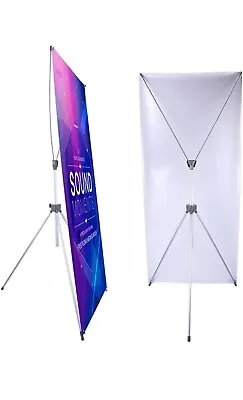 Adjustable X Banner Stand Fits Any Banner Size Width 23  To 32  And Height 63... • $36.99