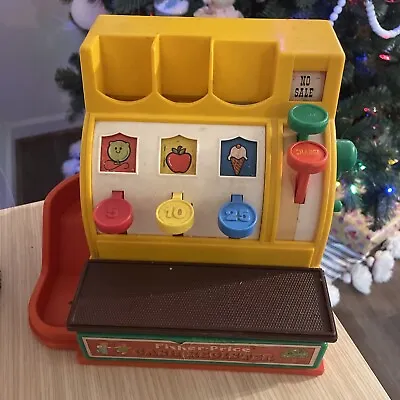 Vintage 1974 Original Fisher Price Cash Register Toy #926 Made In USA  Working • $15.99