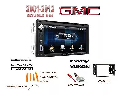 GMC SIERRA SAVANA Touchscreen Dvd Bluetooth Radio Stereo Double Din Dash Kit • $188.11