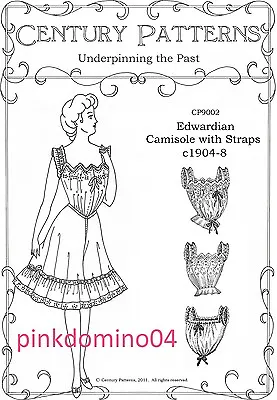 1905 Edwardian Camisole Pattern Multisize Bust 30 To 48 Inches • £14
