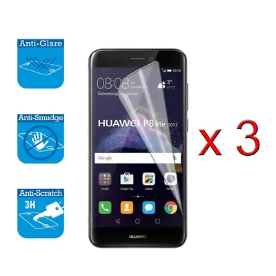 For Huawei P8 Lite 2017 Screen Protector Cover Guard LCD Film Foil X 3 • £2.20