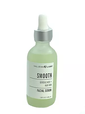 VALJEAN LABS SMOOTH GLYCOLIC ACID + ALOE VERA  ANTI-AGING FACIAL SERUM 1.83 Oz • $19.99