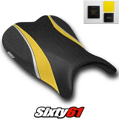 Suzuki GSXR 600 750 Seat Cover With Gel 2006 2007 Black Yellow Luimoto Carbon • $210