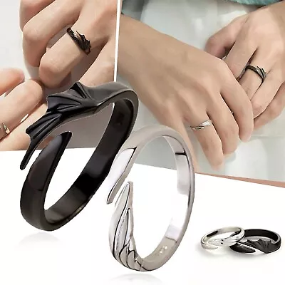 Couple Matching Rings For Man Woman Custom Adjustable Sun Moon Ring Ring Size 4 • $4.04