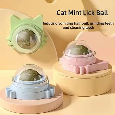 Catnip Wall Ball Catnip Ball Toy Rotatable Cat Licking Treat Toy Healthy New • $4.50