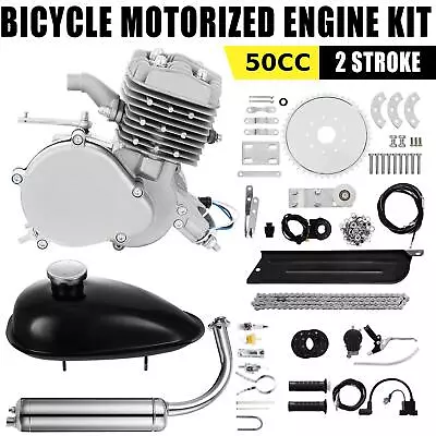 50cc Bicycle Engine Full Kit Bike Motorized 2 Stroke Petrol Gas Motor Max 38km/h • $89.59